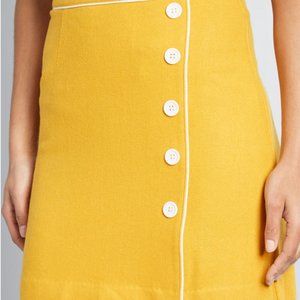 Modcloth Yellow Mini Skirt